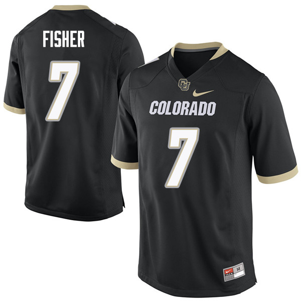Men #7 Nick Fisher Colorado Buffaloes College Football Jerseys Sale-Black